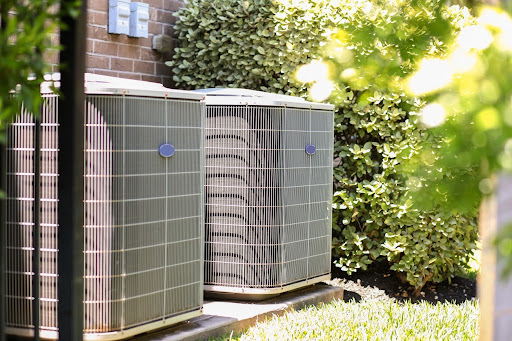 Home air conditioner unit in summer season.